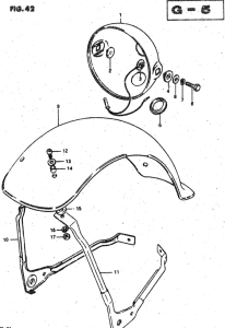 RV50 Headlamp housing - front fender
