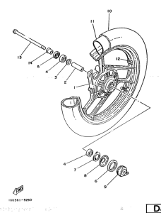 RD125LC Переднее колесо
