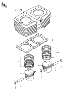KZ400 Cylinder / pistons