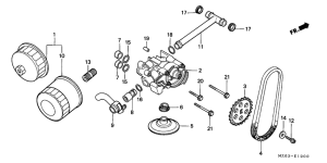NTV650 Oil filter / oil pump