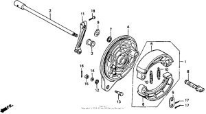 VT1100C Задний тормоз
