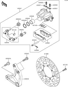 VN1500 Задний тормоз