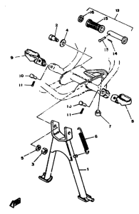 DT50R Bequille repose-pieds