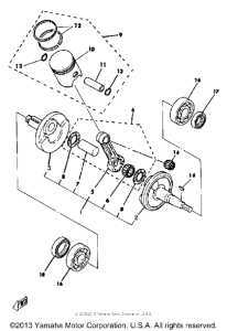 YZ60K Коленвал,поршни