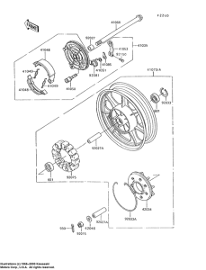 VN750 Заднее колесо / цепь