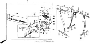 VFR700F Front brake master cylinder 86