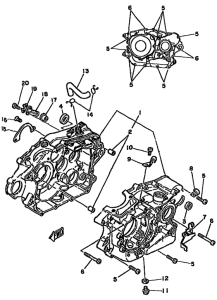 SR250 Картер двигателя