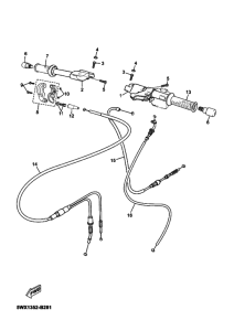 TZR50 Рулевой рычаг и кабель