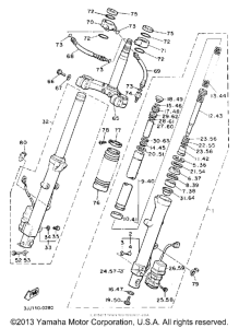 XVZ13DA Передняя вилка