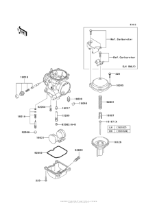 EX250 Карбюратор в разборе
