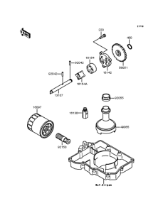 ZX400 Масляный насос и фильтр