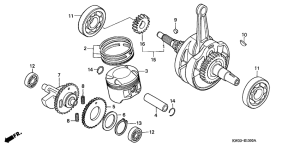 NX250 Crankshaft  / piston