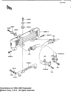 KZ1100 Масляный радиатор