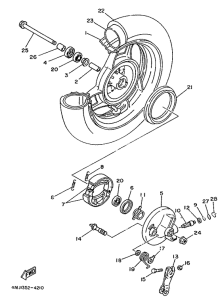 YA50R Переднее колесо