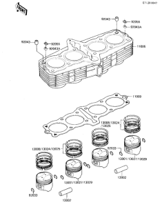 ZX750 Cylinder / pistons