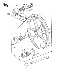 KZ1000 Front wheel / hub