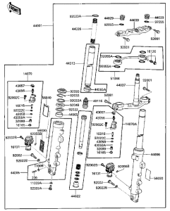 ZX600 Вилка передней оси