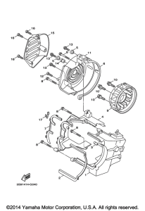 YW125 Кожух вентилятора