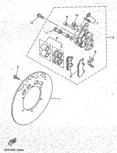 TZR50 Передний тормоз