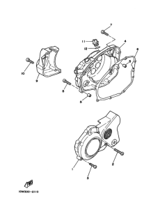 RZ125 Crankcase cover ass`y  (v