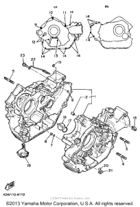 XV700L Картер двигателя