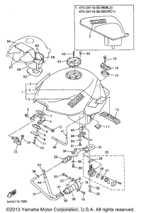 YZF600RJ Топливный бак