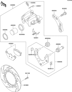 ZG1000 Rear brake(zg1000-a19)