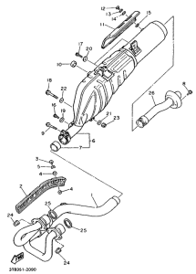 XT600E Выхлопная система