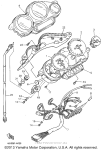 YZF600RGC Приборы