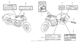 VT750C Лейбл предостережения