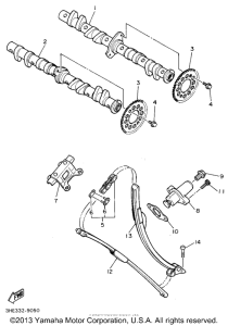 FZR600RGC Цепь механизма газораспределения
