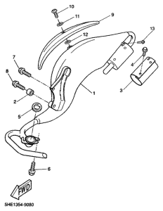 YQ50 Выхлопная система