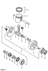 RM125 Вал коленчатый
