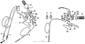 XR250R Handle lever + switches + calbes