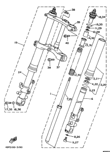 TZ250 Передняя вилка