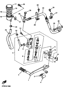 FZ400 Rr master cylinder assy