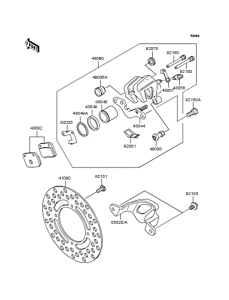 KX65 Задний тормоз