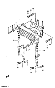 GSX550 Масляный радиатор
