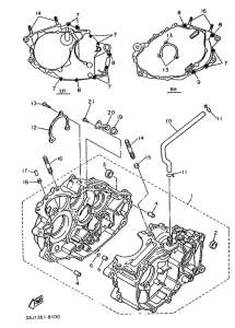 XT600Z Картер двигателя