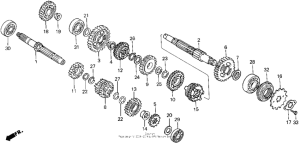 XR250R Трансмиссия