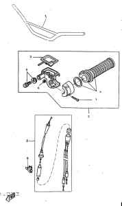 DT50R Manubrio . cable