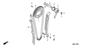 NX650 Цепь грм / натяжное устройство