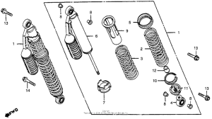 CR250R Rear shock absorber 80