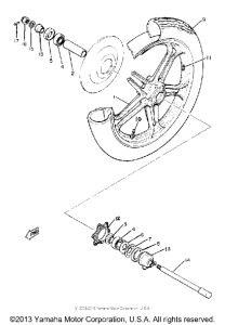 XJ550RH Переднее колесо
