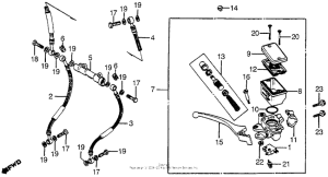 CX500 Front brake master + cylinder
