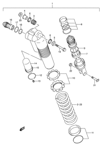 RM-Z450 Задние амортизаторы