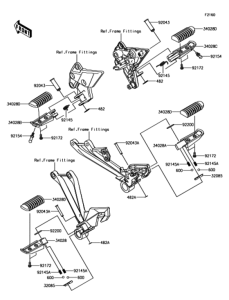 ZX1000 フットレスト