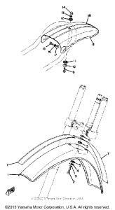 YZ125B Front fender - rear fender