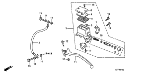 SH150 Rr. brake master cylinder