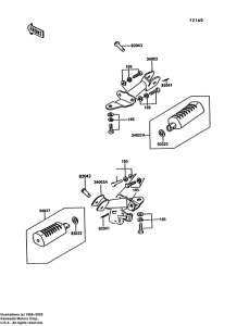 KE100 Подножки